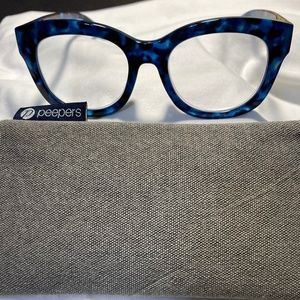 EUC - Retro Blue Tortoise Reading Glasses